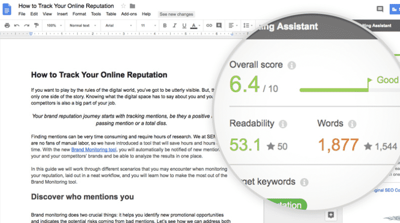 SEO Writing Assistant Semrush
