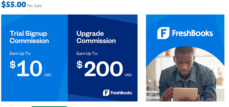 Earning money as an affiliate with FreshBooks